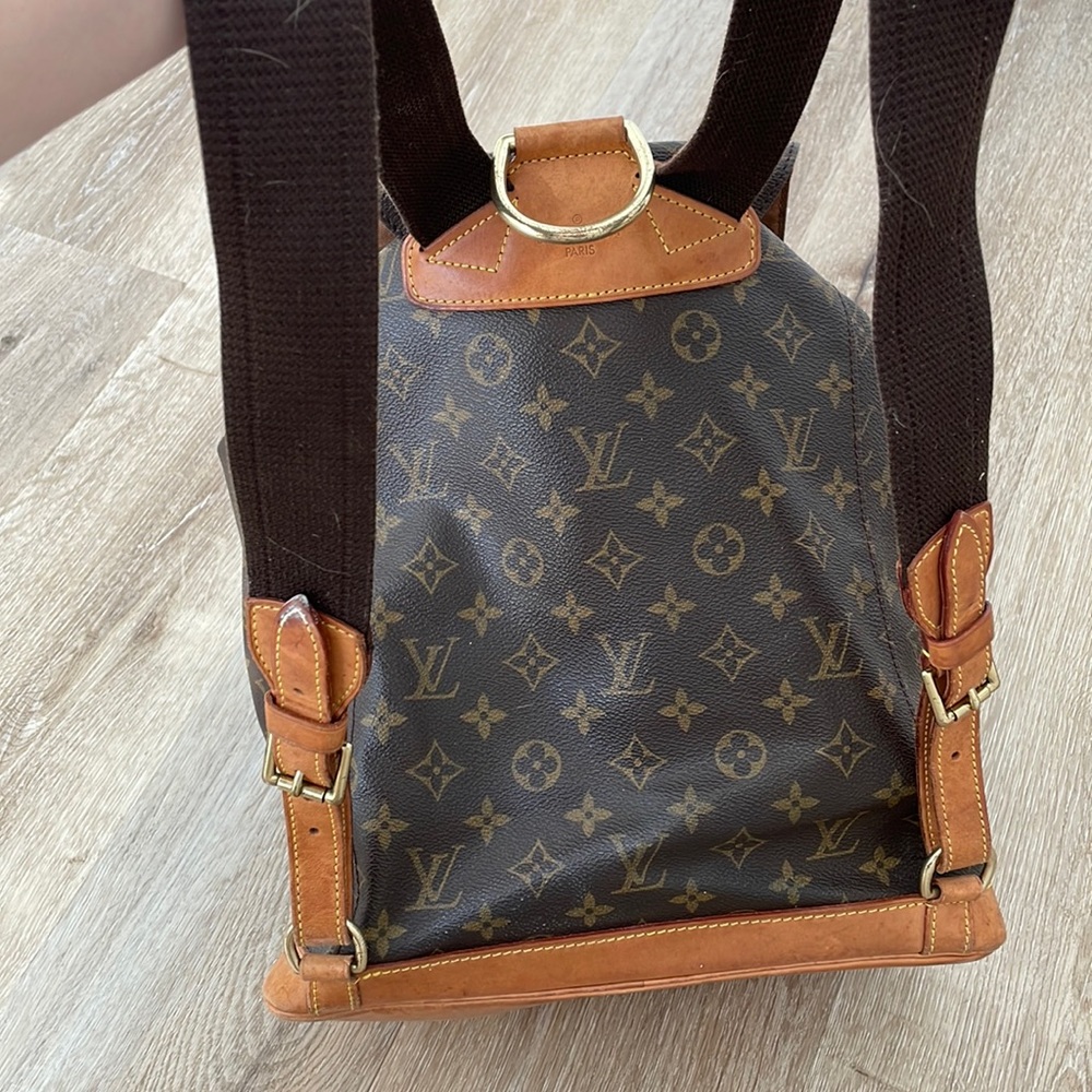 Louis Vuitton Monogram Montsouris GM Backpack | Vintage LV Brown Canvas Leather - Picture 4 of 10
